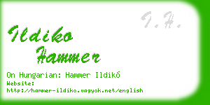 ildiko hammer business card